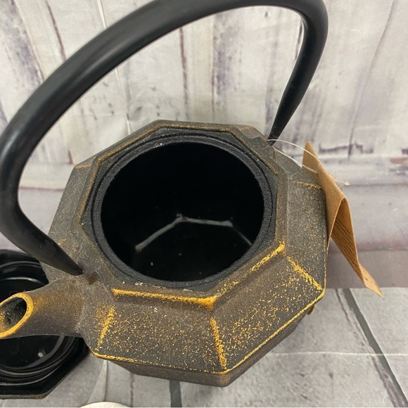 NWT Cast Iron Pagoda Tea Pot Loose Leaf Tea Old Dutch Black Gold - Picture 7 of 12